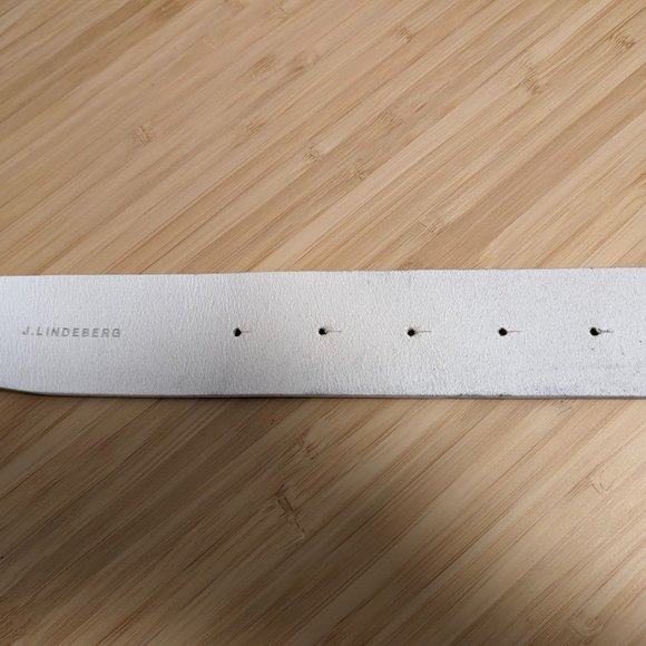 J.Lindeberg - White belt (size 30") - Genuine Leather - Picture 3 of 4